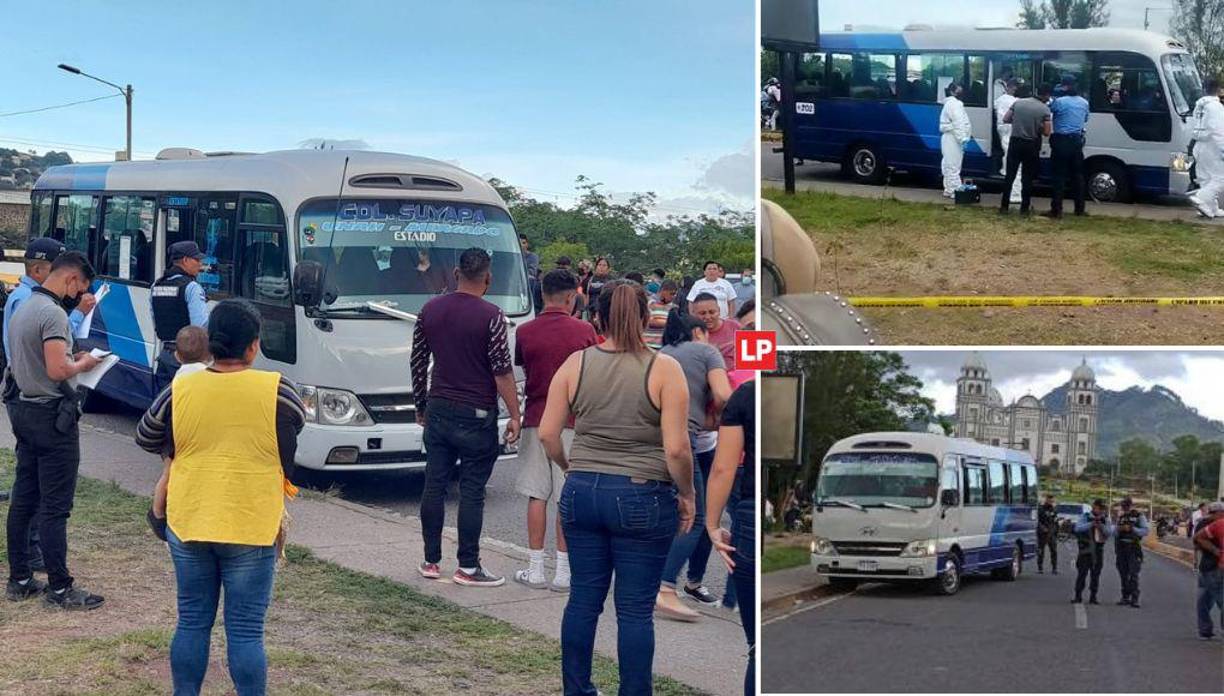 Ante la mirada horrorizada de varios pasajeros, sicarios acribillaron al conductor de un autobús del transporte público en el bulevar Suyapa de Tegucigalpa.