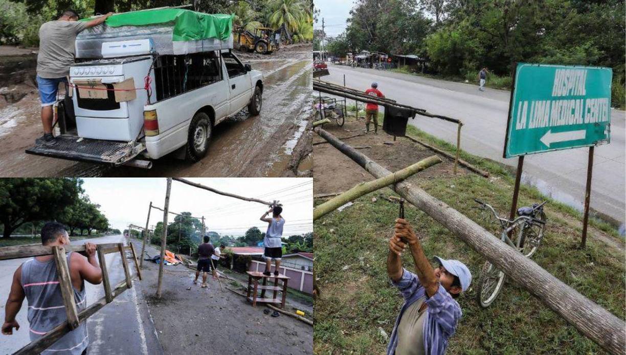 Hondureños que residen en zonas vulnerables comenzaron a evacuar sus hogares debido a las posibles inundaciones provocadas por las constantes lluvias.