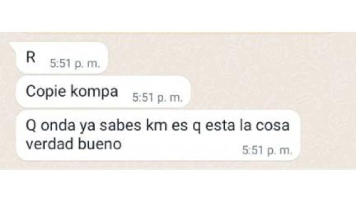 Los sicarios robaron el celular de Gerson y comenzaron a escribir a los contactos del joven, no solo atribuyéndose el ataque, sino amenazando.