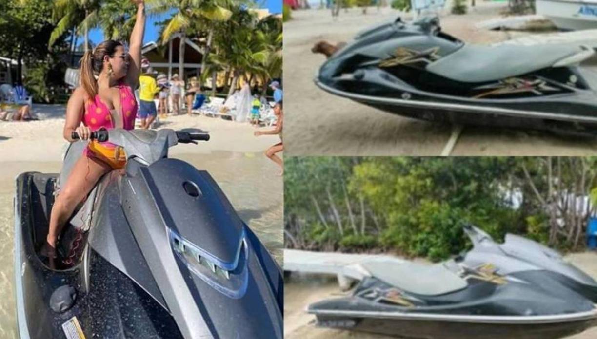 3. OBJETOS DE ANGIE EN BELICEEl 18 de enero, la moto acuática en la que se transportaba Angie Samantha Peña fue hallada en una playa privada de un cayo en Belice, al igual que la llave del vehículo y su chaleco salvavidas.