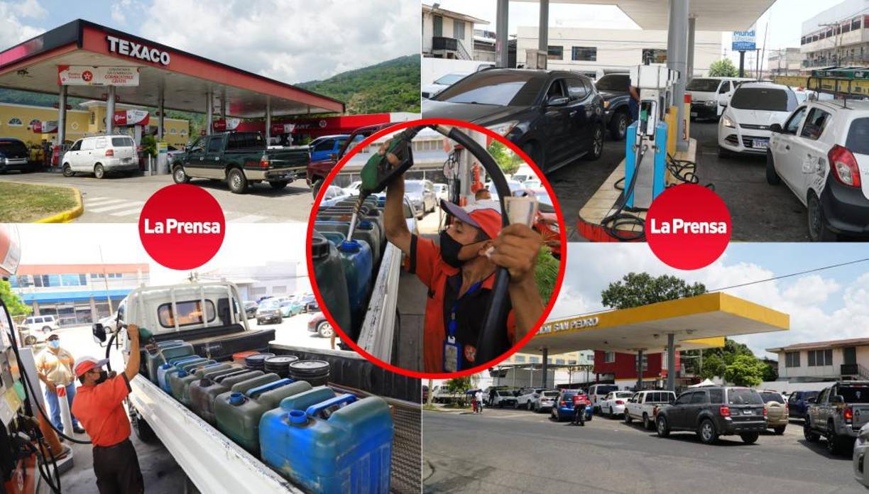 Honduras amaneció con varias ciudades en caos por la búsqueda de combustibles. Conductores colmaron gasolineras de San Pedro Sula para cargas diésel y gasolinas regular y superior. 