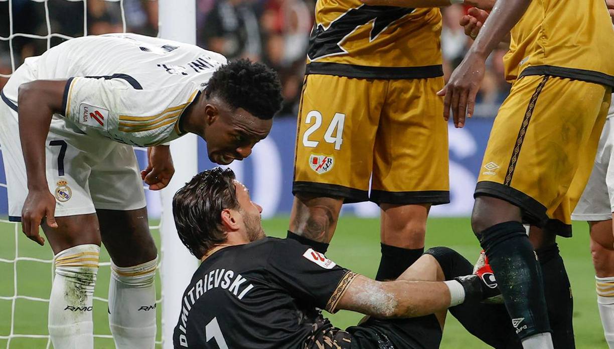 Vinicius una vez más protagoniza polémica en el fútbol de España y ahora fue durante el Real Madrid vs Rayo Vallecano que finalizó empatado sin goles.