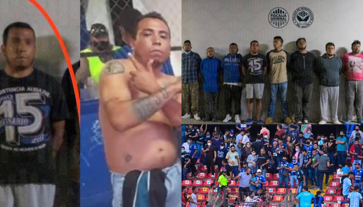 Diez hombres fueron detenidos como presuntos responsables de los incidentes violentos que dejaron 26 heridos en el duelo del pasado sábado entre Querétaro - Atlas. Tras la detención de los individuos, se han identificado el rostro y nombres de los involucrados.