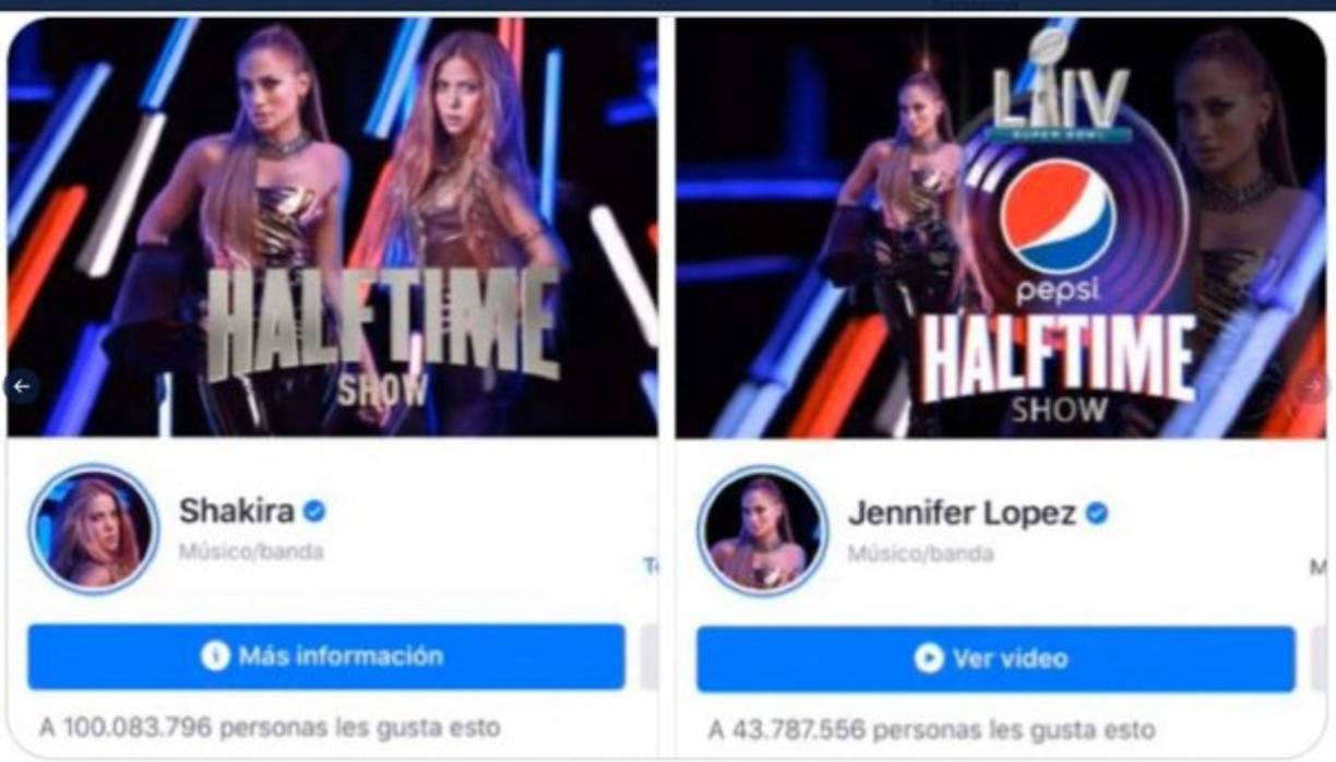 El más reciente desaire de JLo fue la foto que decidió usar como portada en su pagina oficial de Facebook en la que aparece Jennifer López sola junto al logo del Super Bowl. Los artes originales la muestran junto a Shakira, que fue el que usó la barranquillera. La ilustración fue reemplazada poco después en la cuenta de López.<br/>
