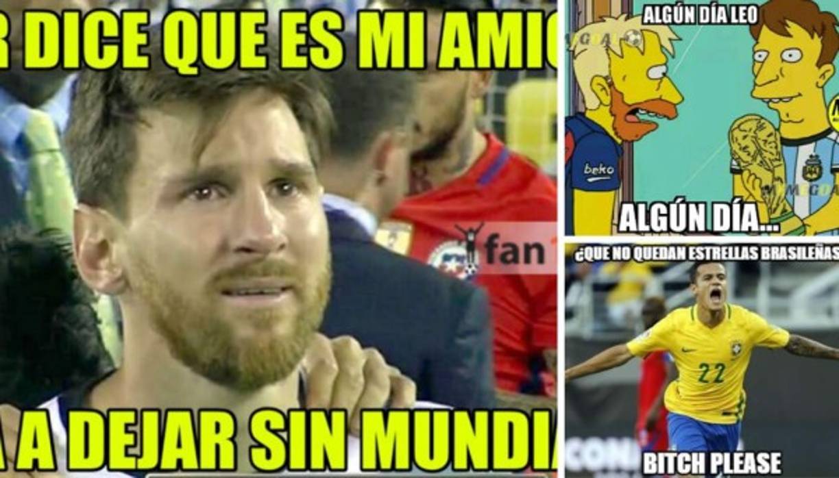 Brasil venció por un contundente 3-0 a Argentina en el clásico sudamericano en el Mineirao de Belo Horizonte, por la eliminatoria de la Conmebol y las redes sociales no han perdonado a Messi. Mira los mejores memes.