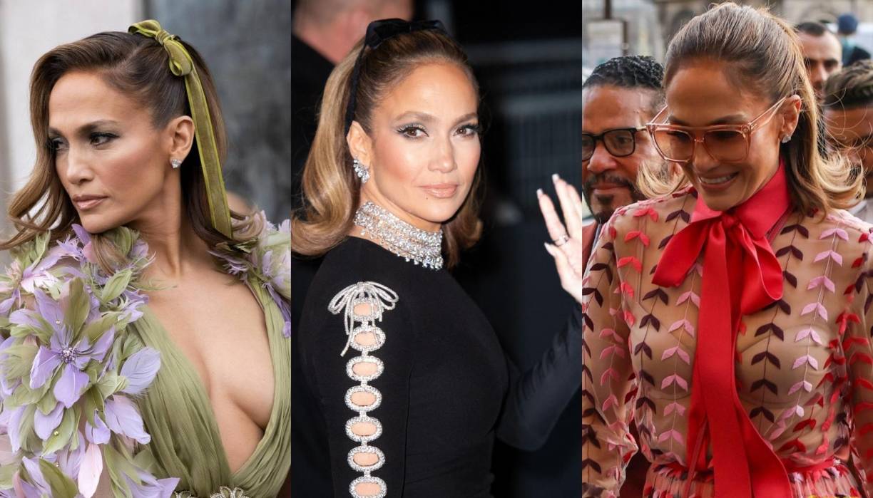 Jennifer López es una gran amante de la moda, y como tal, no puede dejar de lado la tendencia “coquette”, de la que tanto se habla en redes sociales. La Diva del Bronx se ha dejado ver con varios moños románticos y coquetos durante la Semana de la Moda de París. 
