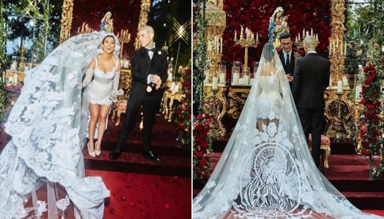 Kourtney Kardashian y Travis Barker han contraído matrimonio ante sus amigos y familiares en una impresionante boda italiana.