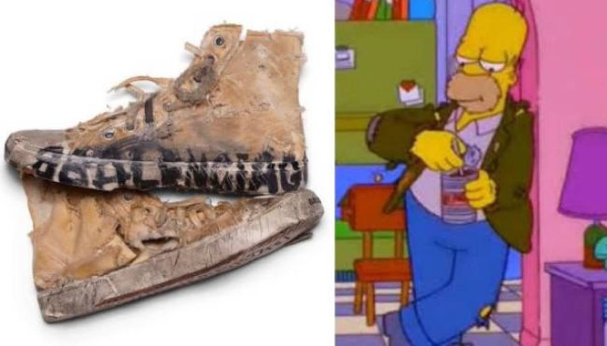 Los memes por los tenis rotos de Balenciaga que valen miles de dólares