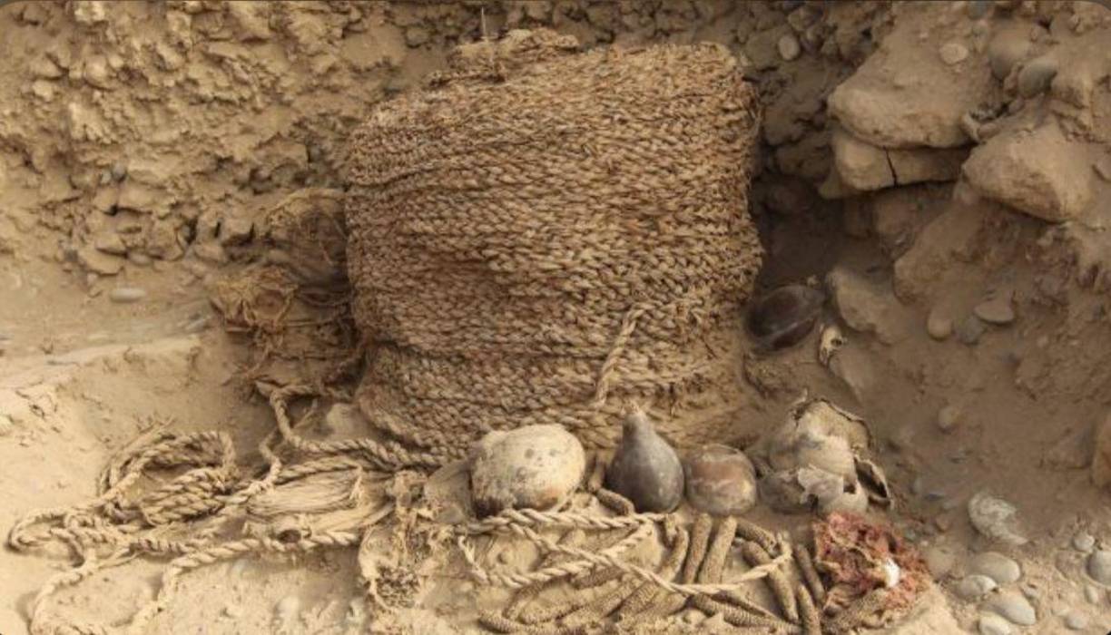“Al momento hemos encontrado ocho contextos funerarios compuestos por seis niños y dos adultos, están enfardelados, es decir cubiertos por telas y acompañados de su ajuar funerario compuesto de vasijas, material de calabaza y herramientas de madera”, explicó a EFE Jesús Bamonde, arqueólogo de la empresa Cálidda.