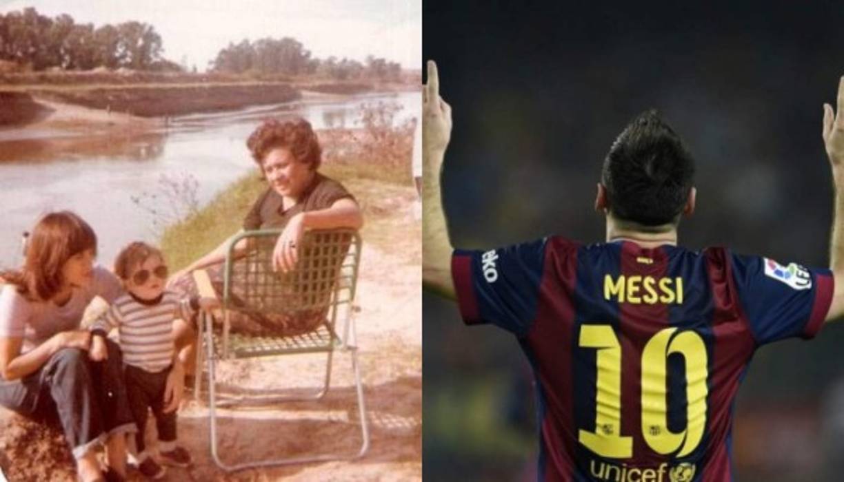 Su festejo con los brazos extendidos al cielo con el dedo índice de cada mano apuntando hacia arriba son una dedicatoria a su abuela Celia Oliveria Cuccittini, quien acompañaba a los juegos cuando era un niño.