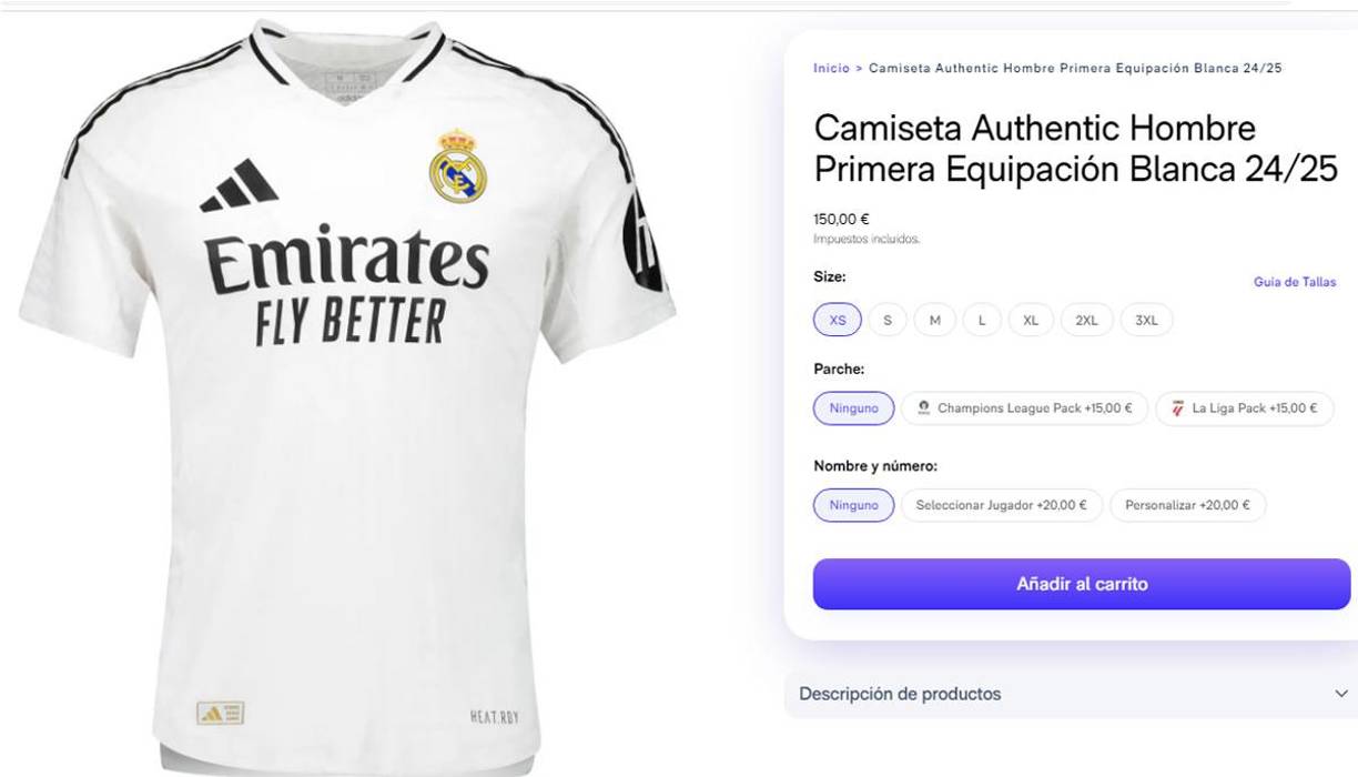 La nueva camiseta ya está a la venta en la tienda oficial del Real Madrid por un precio de 150 euros (unos 4 mil lempiras).