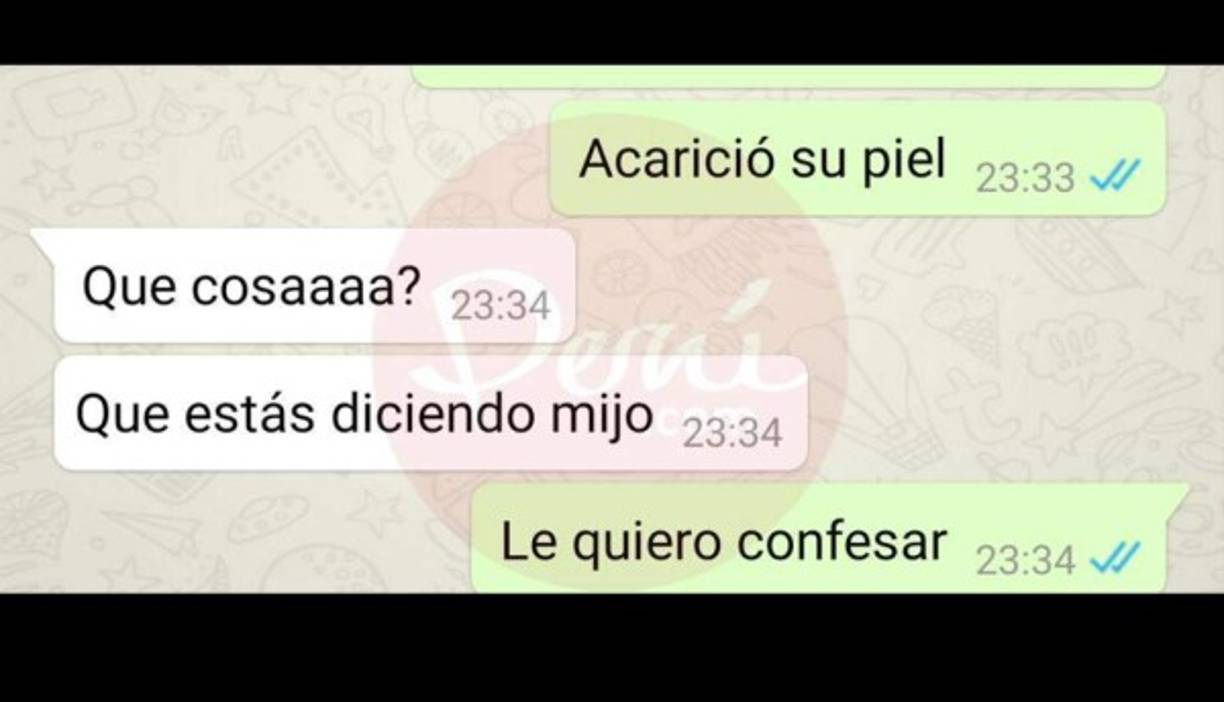 Al observar los mensajes que le enviaba la pareja de su hija.