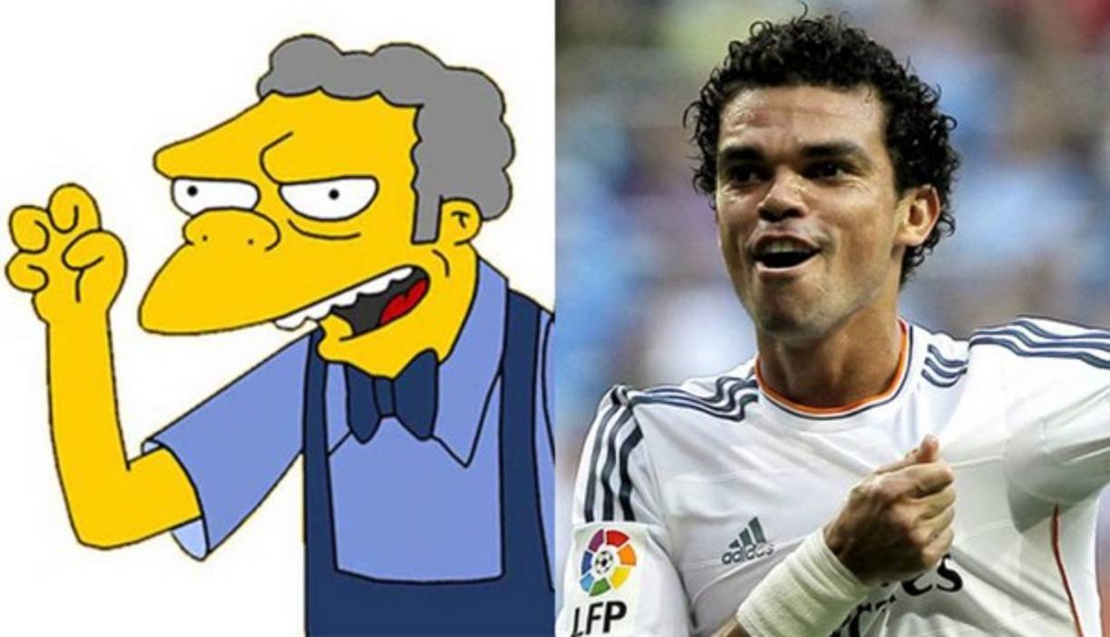 El portugués Pepe tiene un parecido con Moe de Los Simpsons.
