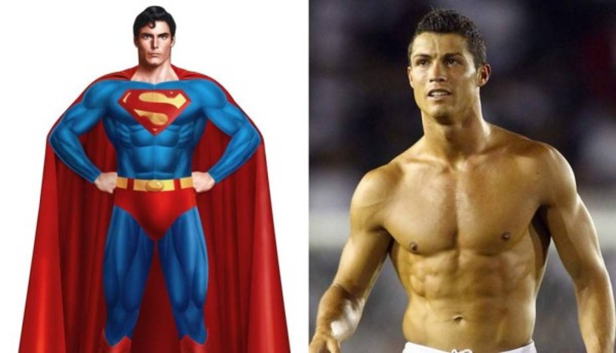 El portugués Cristiano Ronaldo tiene el mismo físico que Superman.