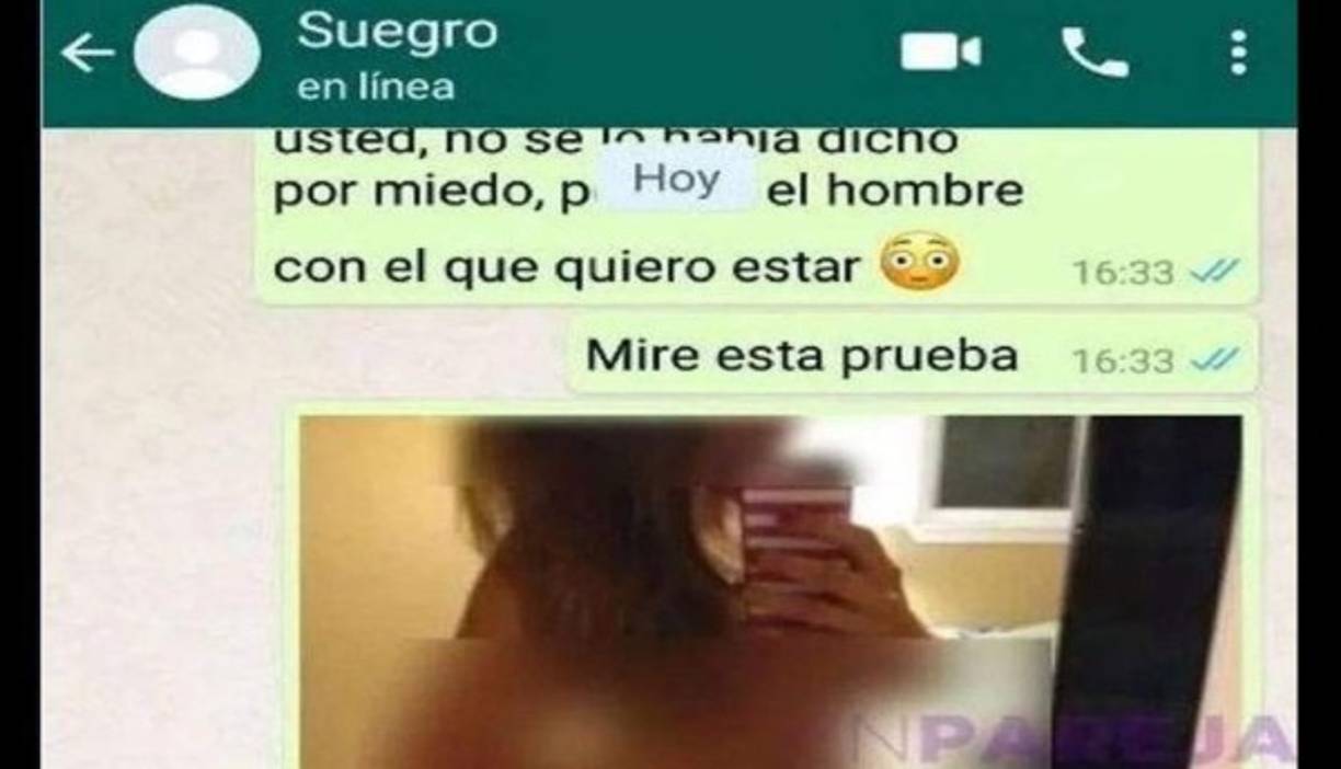 La atrevida joven le mandó una fotografía de ella completamente desnuda.