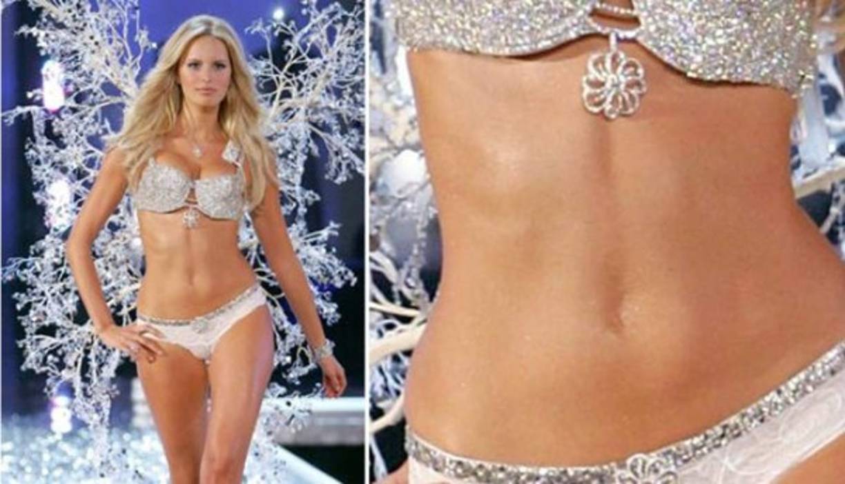 Karolina Kurkova. A pesar de su físico privilegiado y de que ha sido elegida en más de una ocasión como la mujer más sexy del mundo, no se puede decir que sea perfecta. Por raro que pueda parecer, la top checa no tiene ombligo. Se dice que la ausencia de ombligo se debe a una operación a la que fue sometida siendo niña.