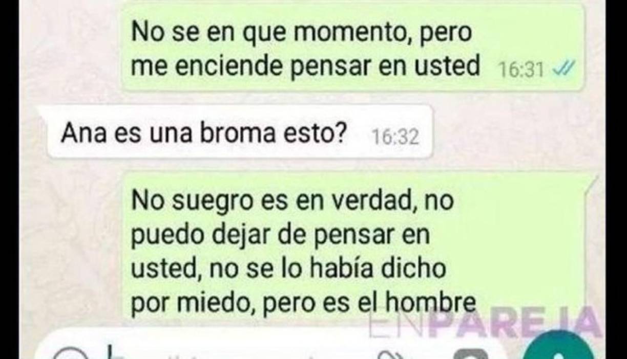 La joven insistía ante la incredulidad del suegro.