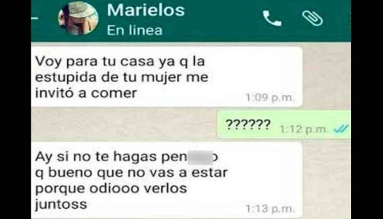 La mujer envió un mensaje al chat de su amiga pensando que era al esposo de esta.