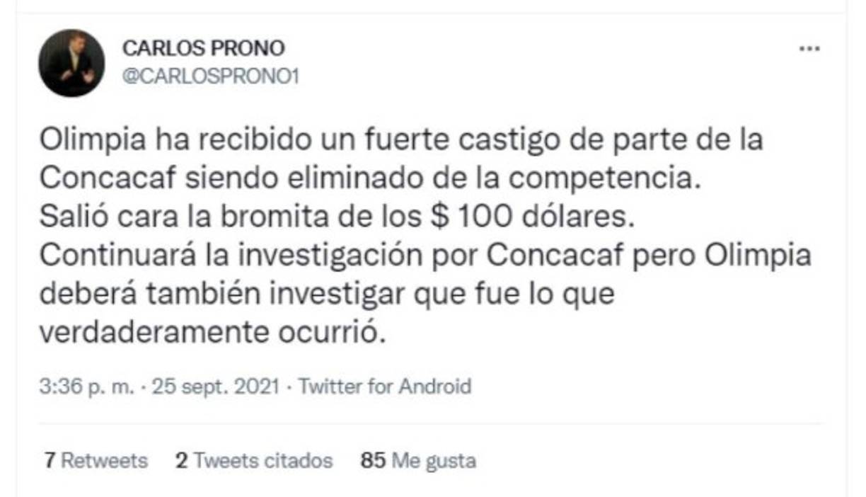 El exportero argentino Pedro Troglio es uno de los ídolos del Olimpia y señaló en sus redes sociales que salió cara la bromita de los 100 dólares.