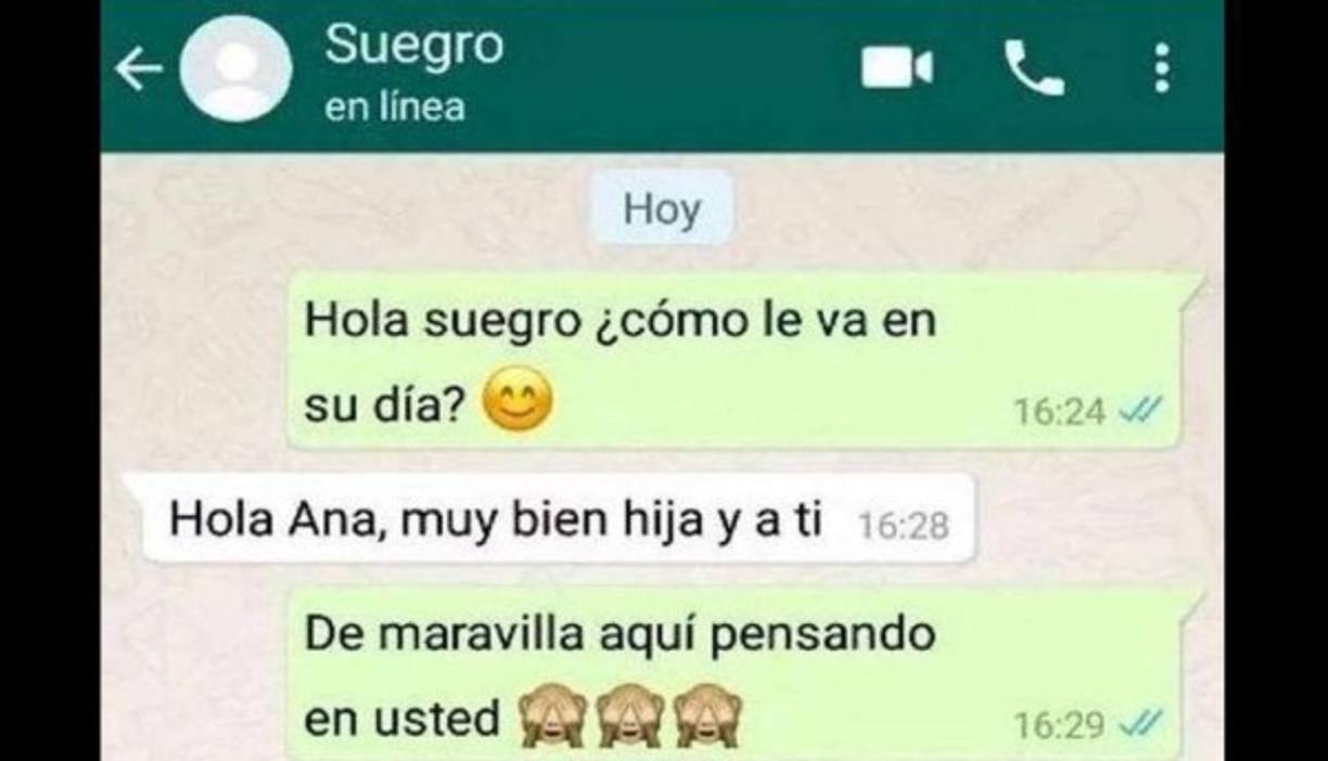 La joven le hizo la confesión a su suegro.