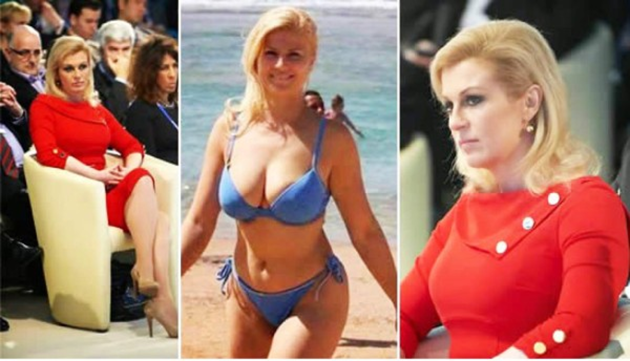 Esta es la imagen real de la presidenta de Croacia en bikini.