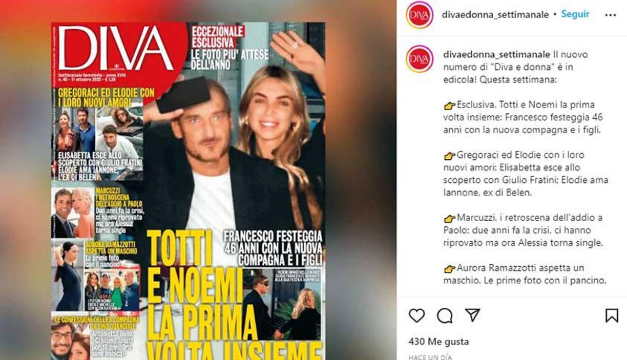 Tras la separación de su exposa, Francoesco Totti ha presentado a su nueva novia, ella es Noemi Bocchi..