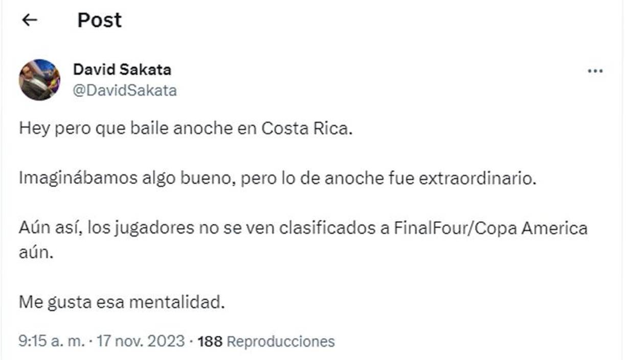 David Sakata de Panamá. 