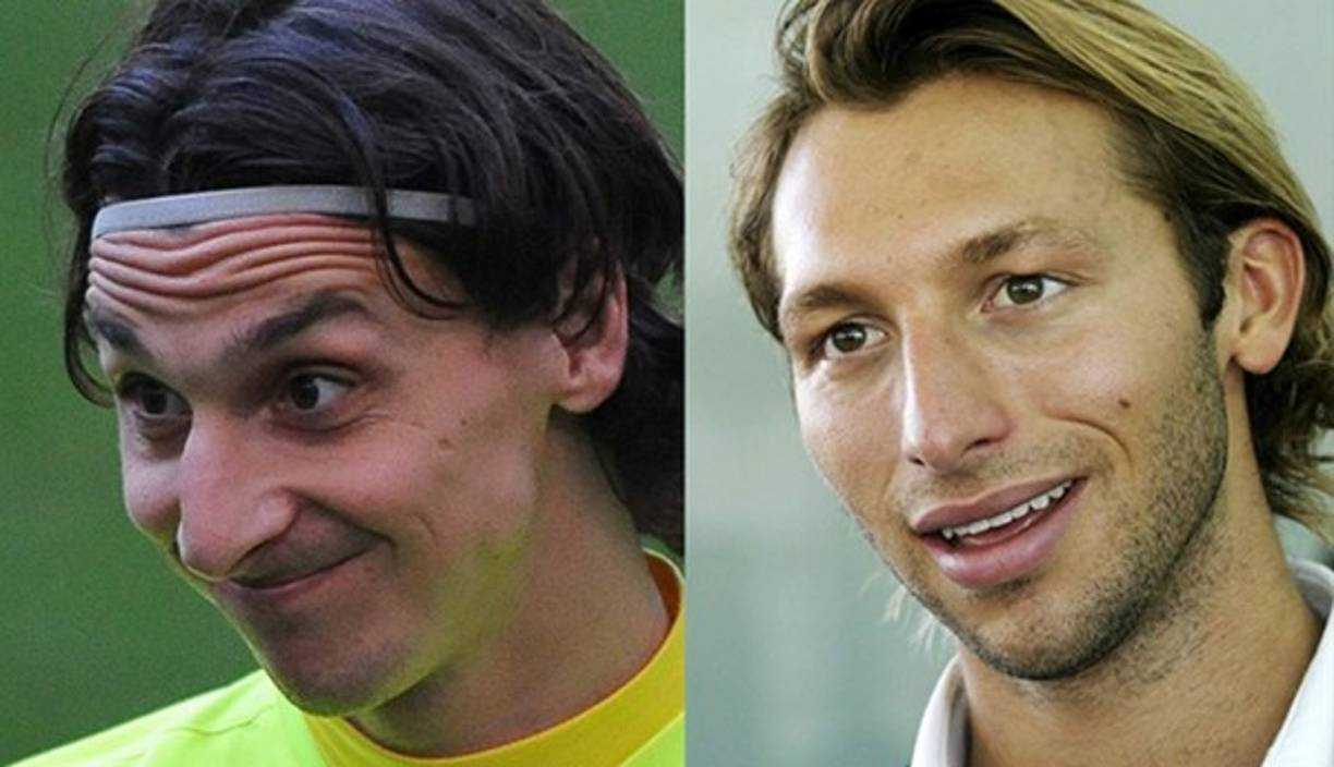 El sueco Zlatan Ibrahimovic y Ian Thorpe.