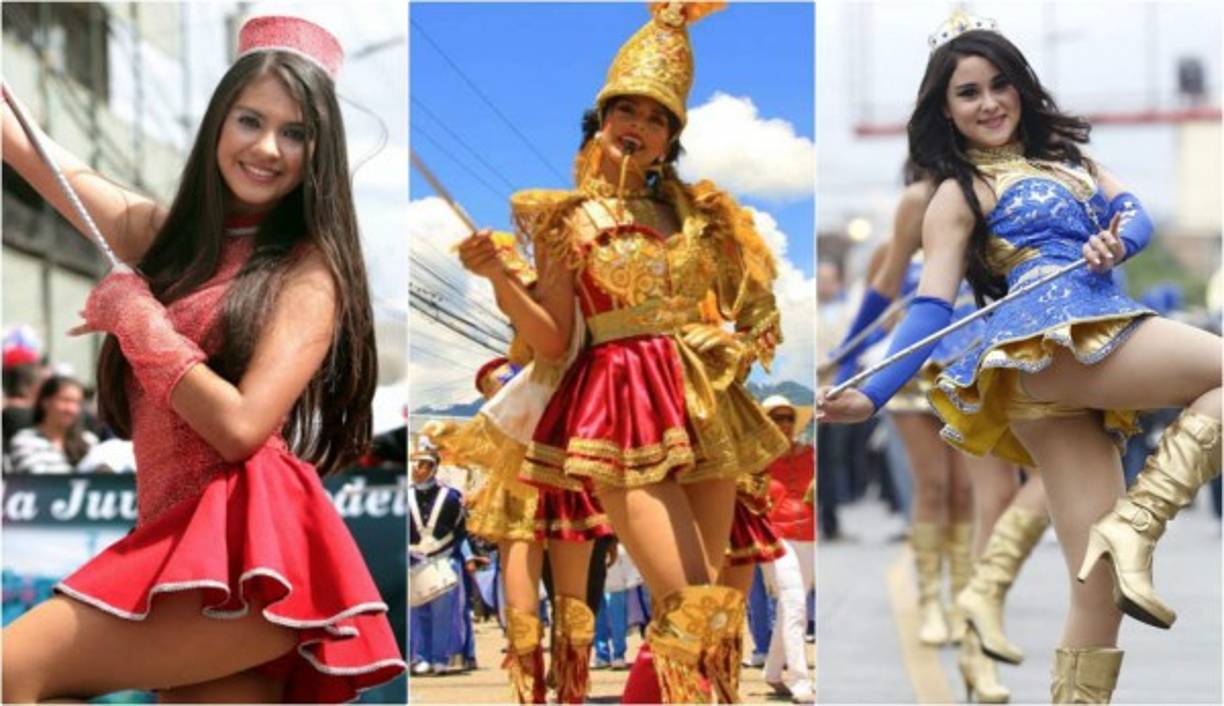 Las palillonas siempre son uno de los atractivos de los desfiles patrios en Honduras, por eso les compartimos las más hermosas desde el 2014 al 2017.