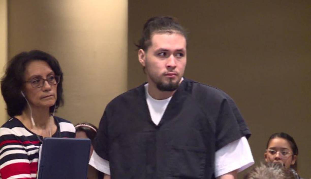 Y así lucía en febrero cuando se presentó ante los tribunales.