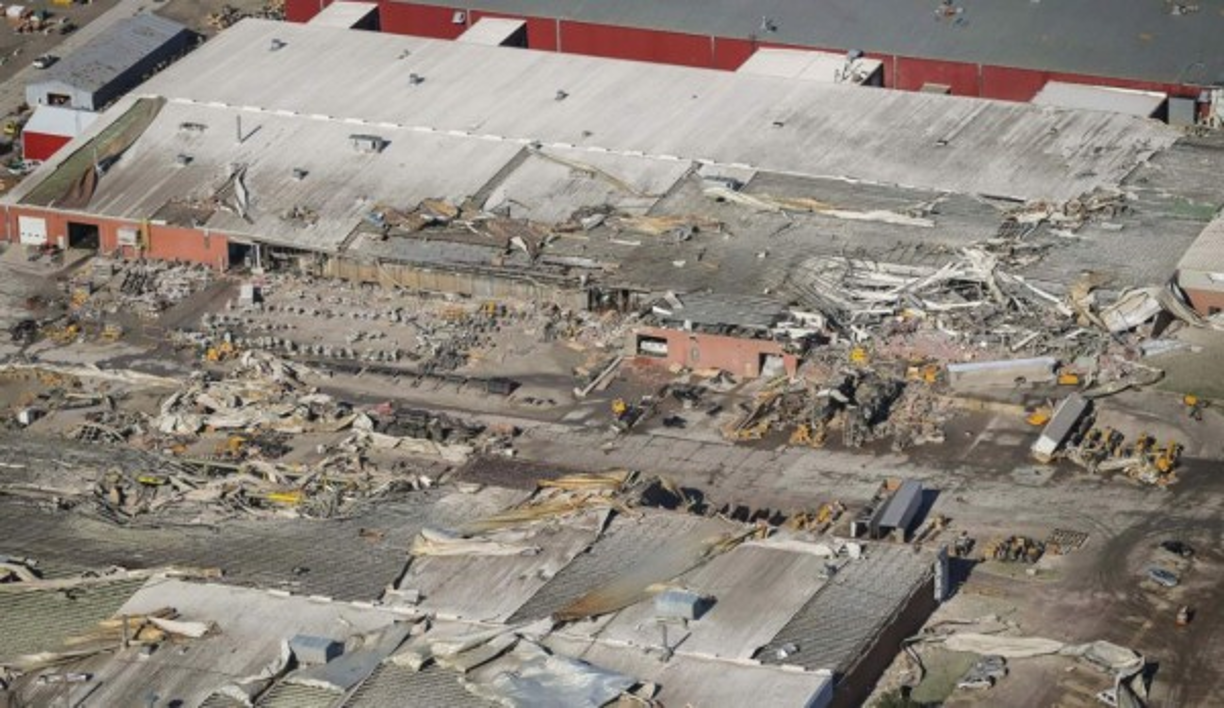 El único hospital de la ciudad también fue dañado y unos 40 pacientes debieron ser transferidos a localidades cercanas.