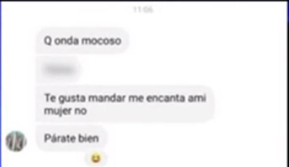 Según un chat que se difundió en noticieros locales, el presunto autor del homicidio escribía desde la cuenta de su novia mensajes a Jean Pool como: “Qué onda mocoso. Te gusta enviar ‘me encanta’ a mi mujer, ¿no? Párate bien”. 