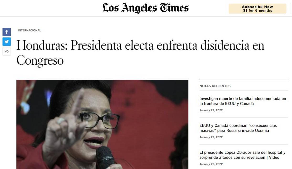 Medios internacionales resaltan elección de juntas directivas paralelas en el Congreso de Honduras