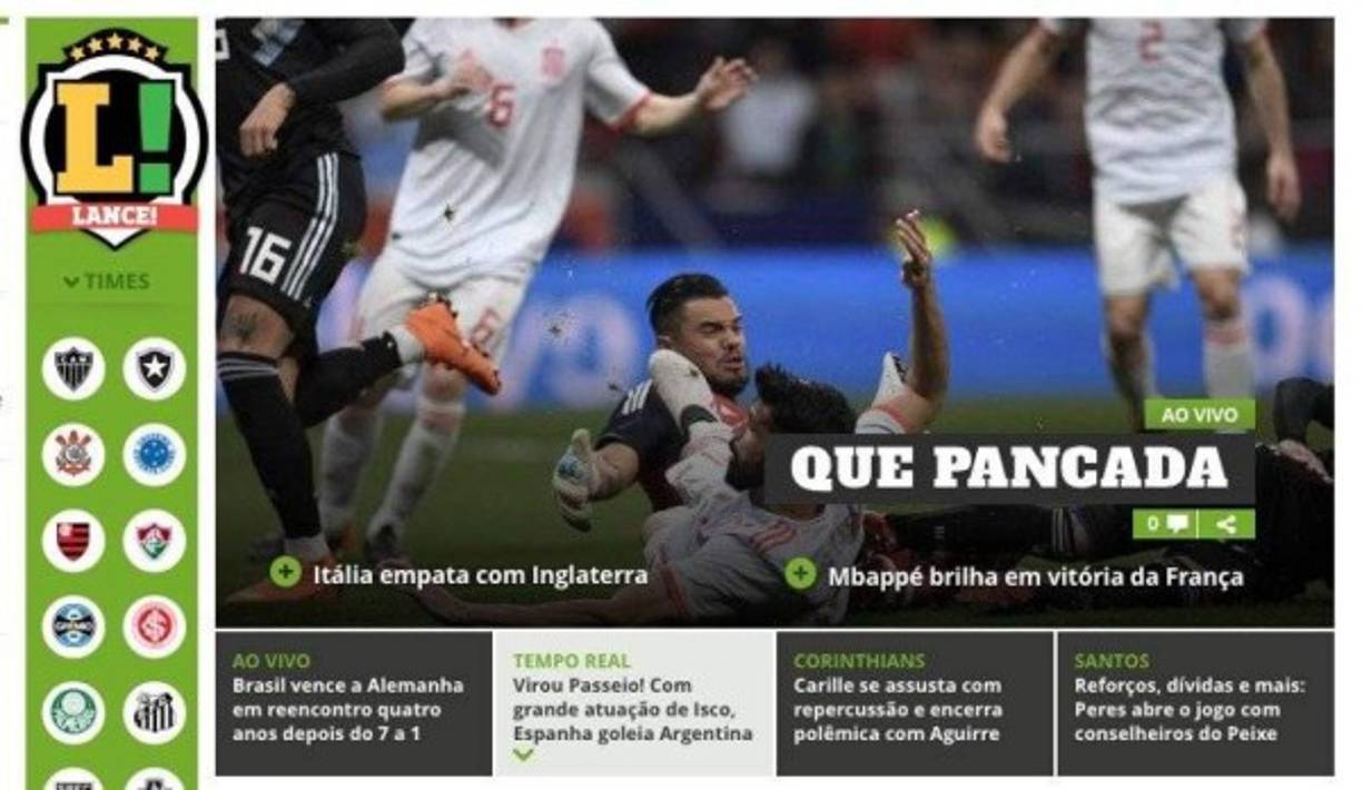 Los portales a nivel mundial han quedado asombrados por la paliza de España sobre Argentina.