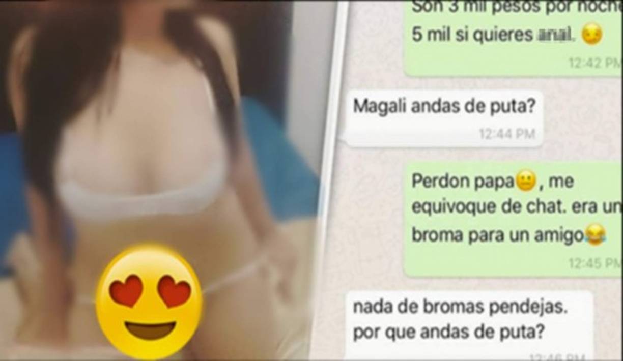 La joven se equivocó al enviar el mensaje por WhatsApp a su padre.