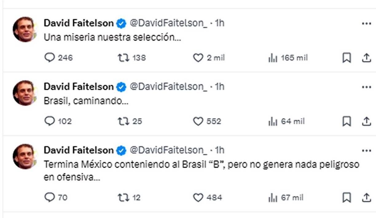 Tras el segundo gol de Brasil, el comentarista de TUDN y exESPN se molestaba con el Tri y soltó: “Una miseria nuestra selección”.