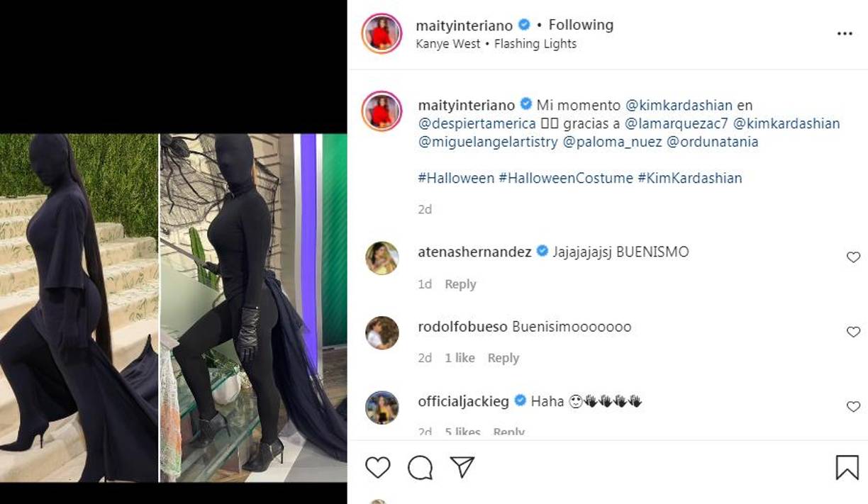 “Mi momento Kim Kardashian”, escribió la presentadora de Despierta América en sus redes sociales.