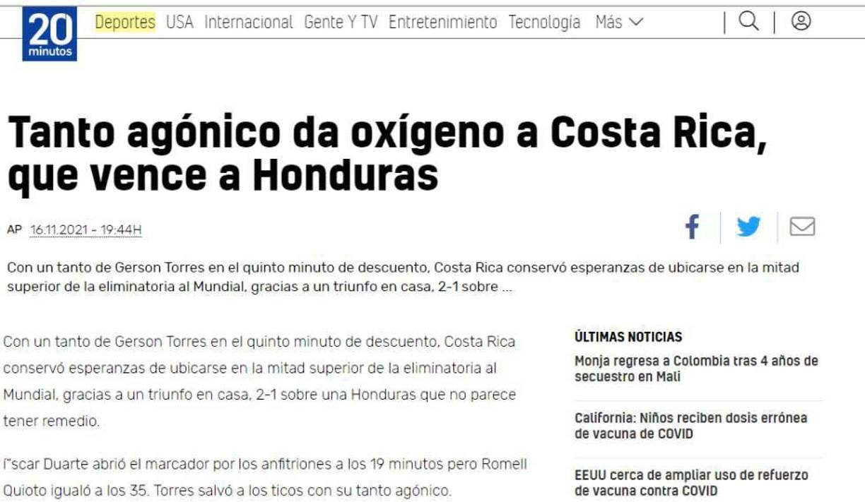 20 minutos de España.