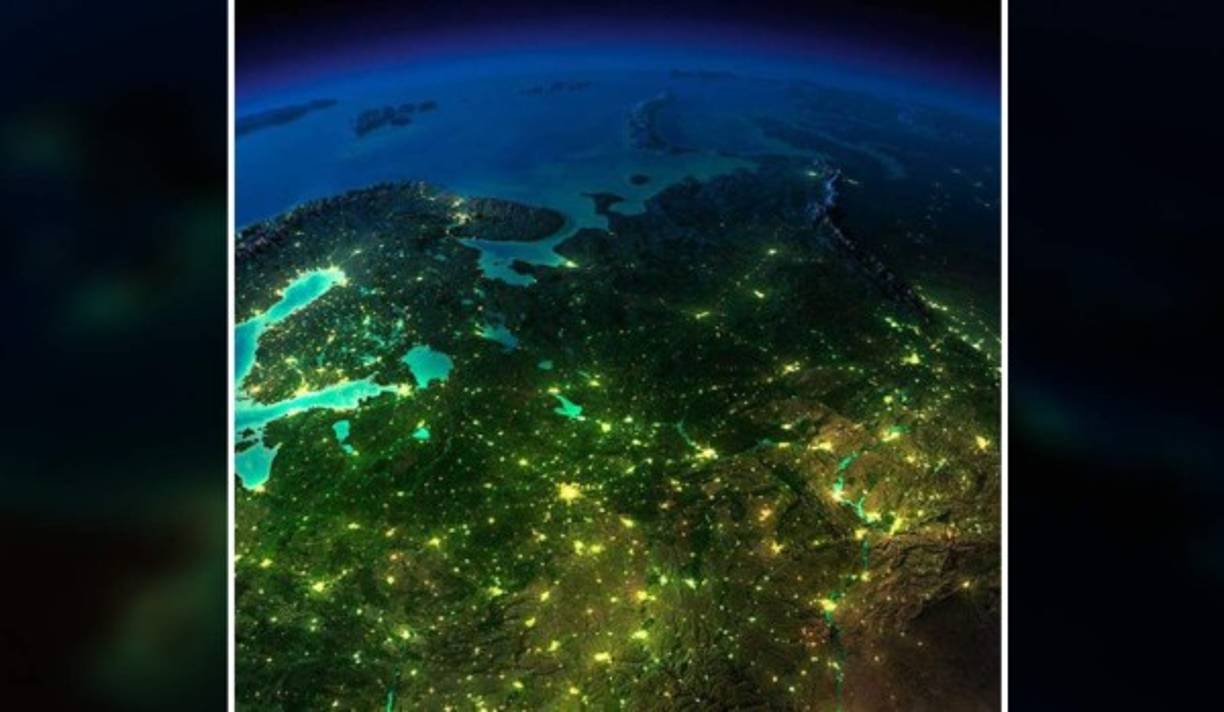 El norte de Rusia y parte de la península de escandinava.