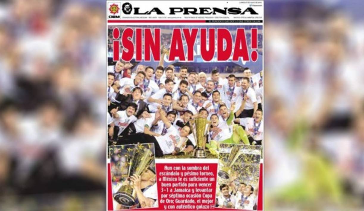 La Prensa de México, titula 'Sin ayuda', 'aún con la sombra del escandalo y pésimo torneo'.