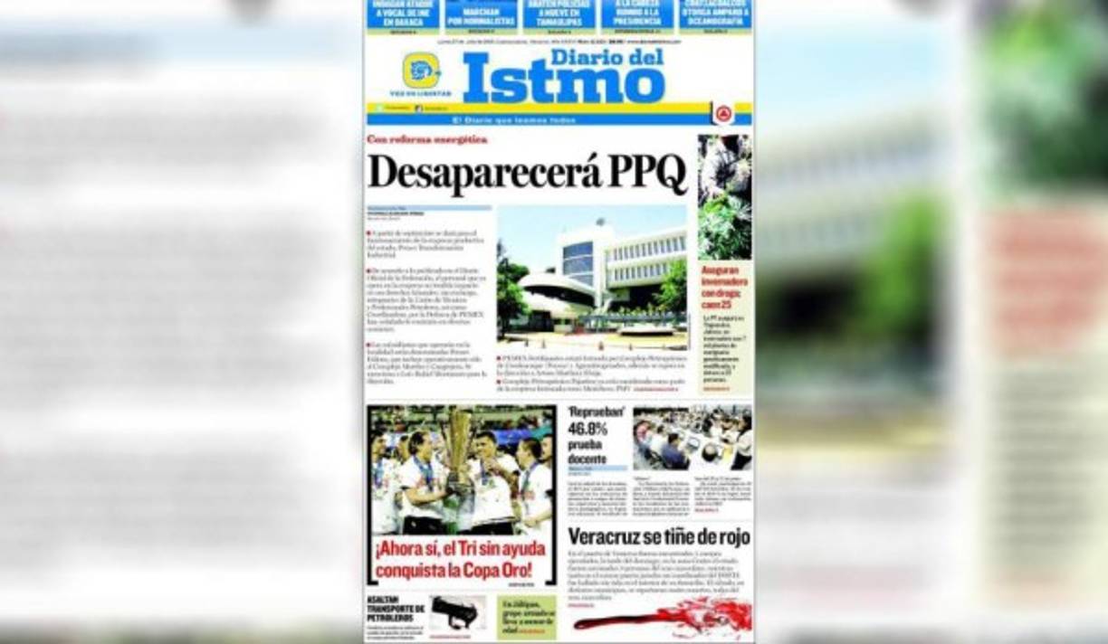 Istimo titula 'Ahora sí, el Tri sin ayuda conquista la Copa Oro'.