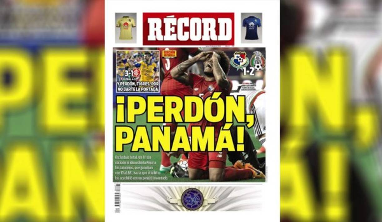 Diario Record en su portada destaca '¡Perdón, Panamá!'