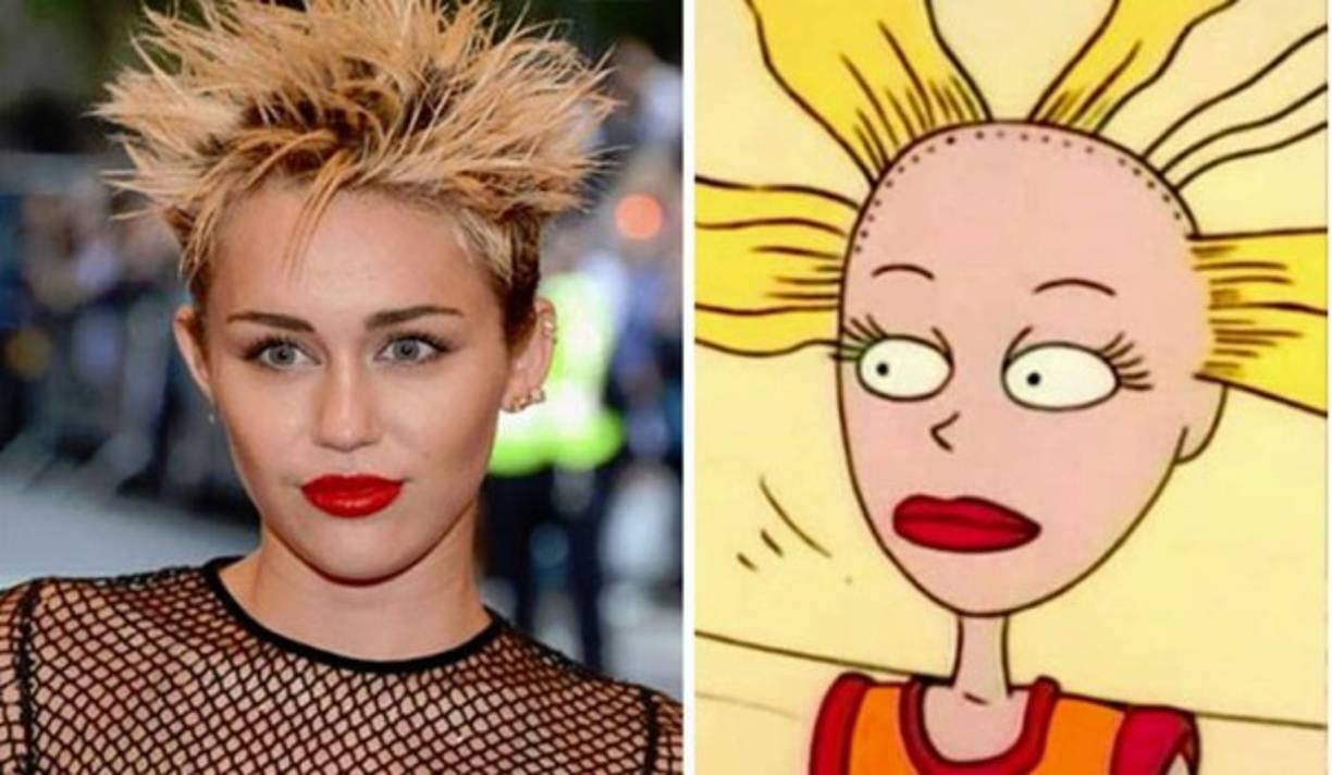 Miley Cyrus con un estilo bien peculiar.