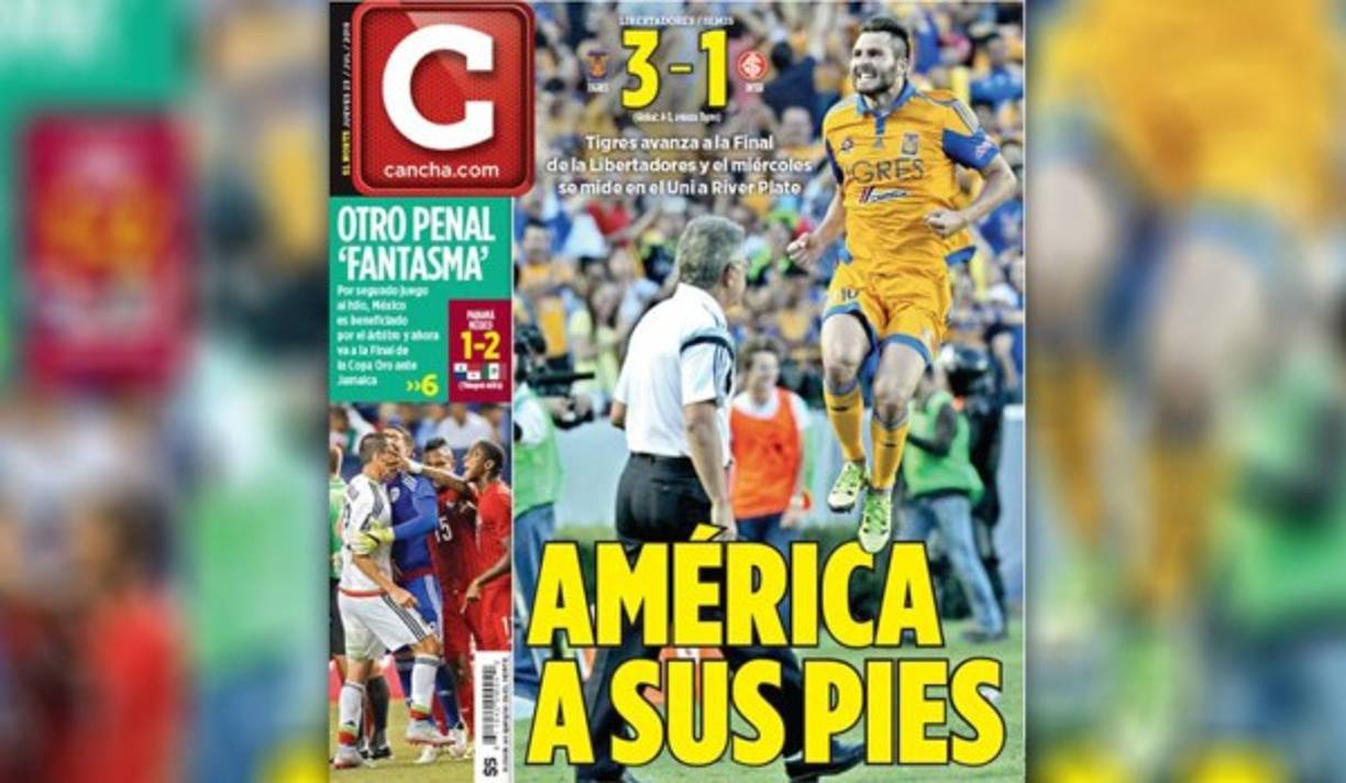 Diario Cancha titula, 'otro penal fantasma'.