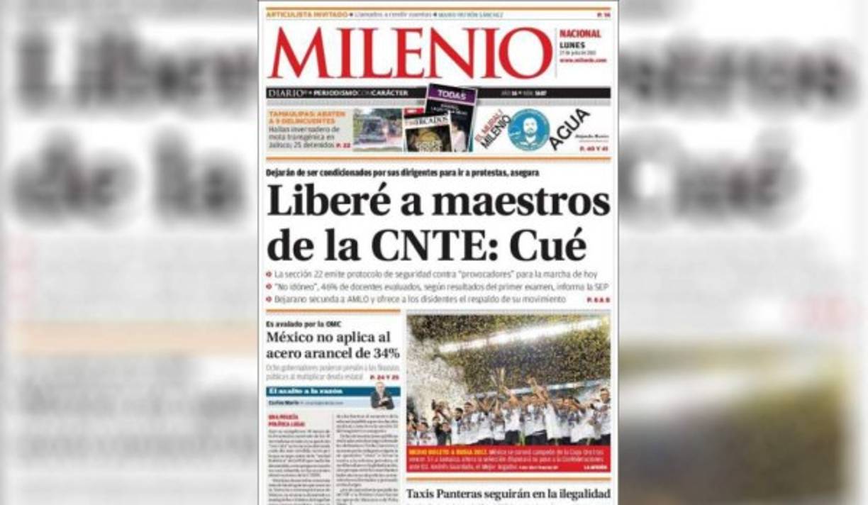 Milenio titula 'Medio boleto a Rusia 2017'