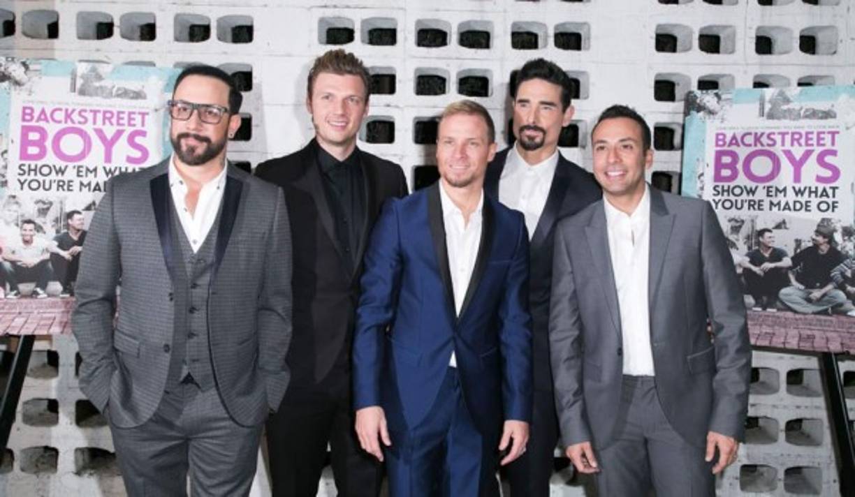 Nick Carter, Brian Littrell, Kevin Richardson and Howie Dorough miembros de los Backstreet Boys en la presentación del documental 'Backstreet Boys: Show 'Em What You're Made Of'.