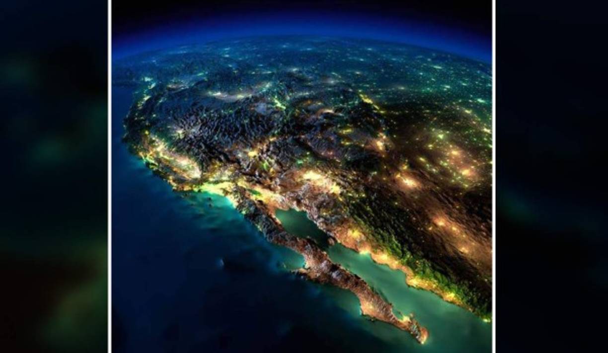 La región de Baja California y la costa oeste de Estados Unidos.