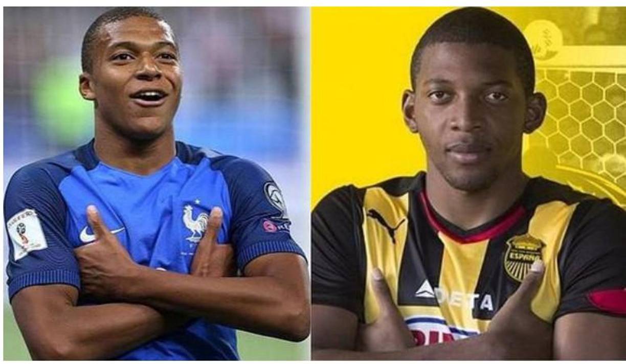 Mbappé ha sido comparado con el portero hondureño Luis “Buba” López por su gran parecido físico.