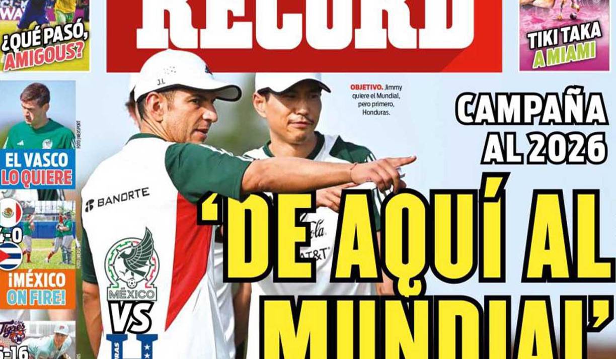 La portada de Récord.