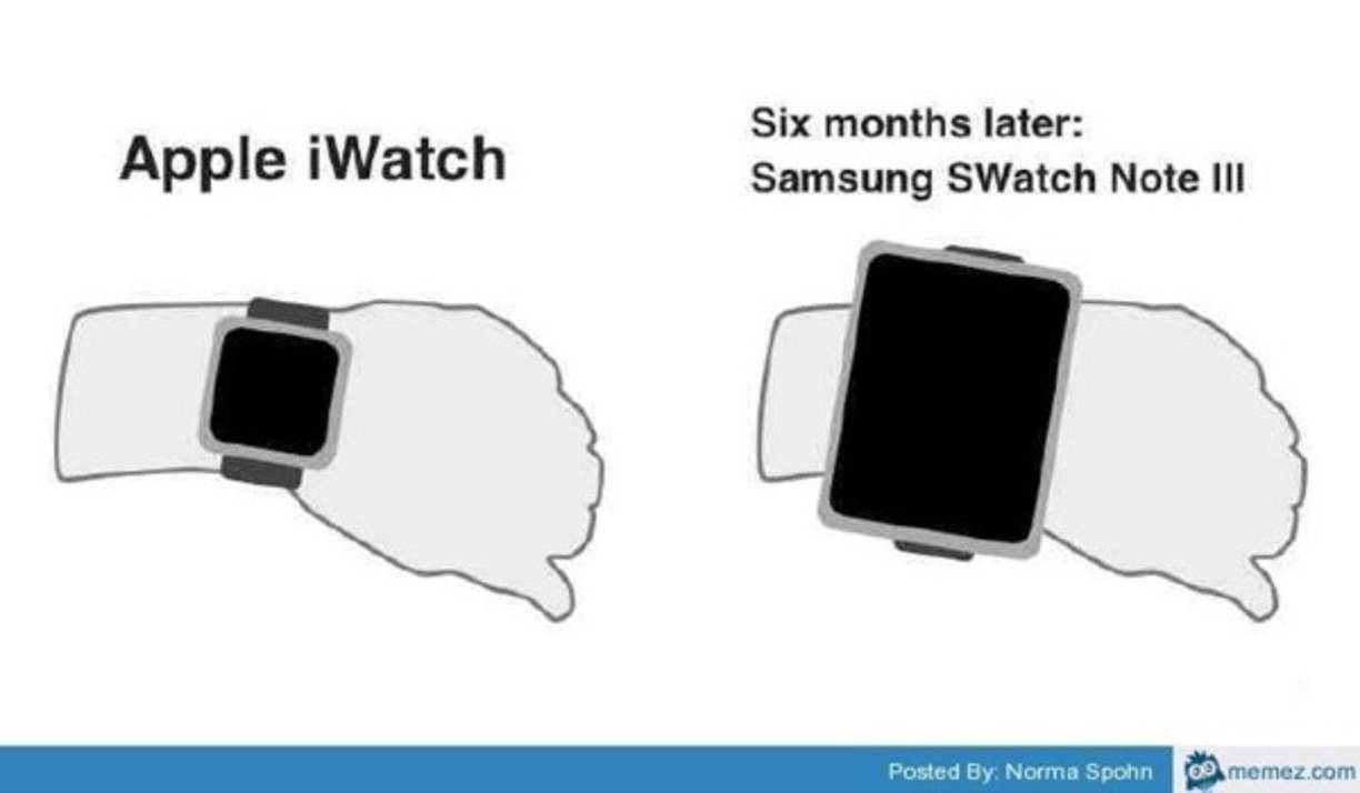 Usuarios de redes sociales ironizaron lo que creen que hará Samsung en seis meses, presentando un modelo similar, pero más grande.